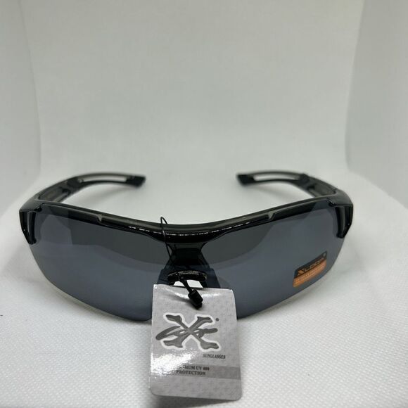 X-Loop Men Wrap Dark Lens Sunglasses - Picture 2 of 3
